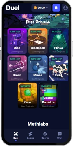 Duel Casino oryginalne gry