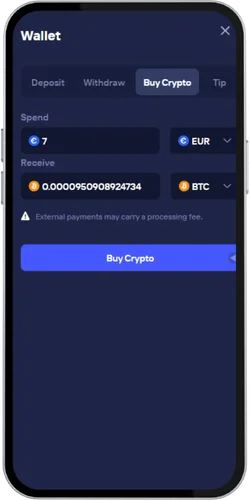 Duel Casino osta kryptovaluuttaa